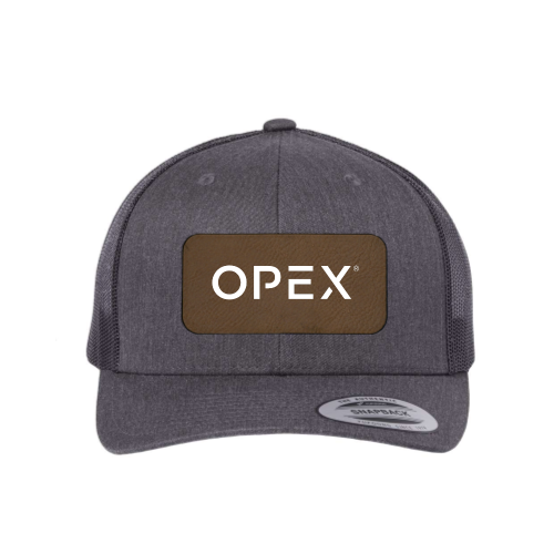 OPEX - Leather Patch Adult Retro Trucker Cap